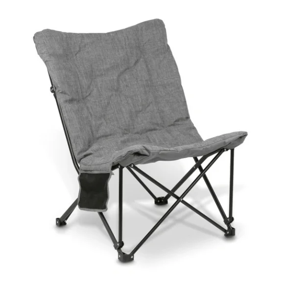 TADAR RELAX Fotel turystyczny wędkarski składany z torbą / szary