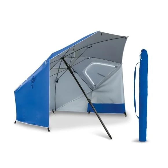 TADAR DELUXE Parasol plażowy z pokrowcem ala namiot / niebieski