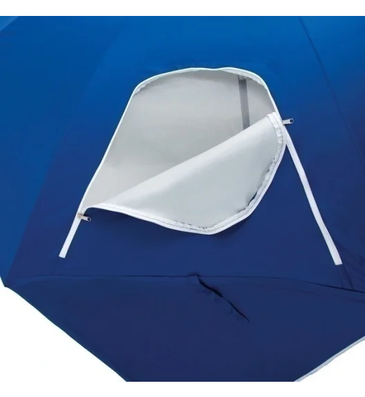TADAR DELUXE Parasol plażowy z pokrowcem ala namiot / niebieski