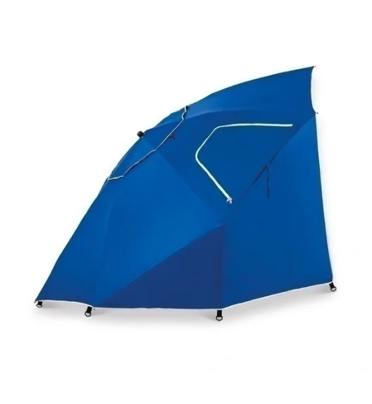 TADAR DELUXE Parasol plażowy z pokrowcem ala namiot / niebieski