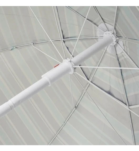 TADAR | Parasol plażowy ogrodowy regulowany 200 cm / niebieskie paski