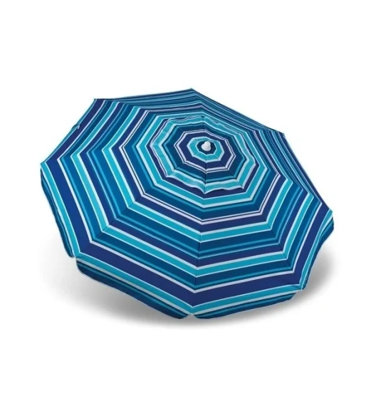 TADAR | Parasol plażowy ogrodowy regulowany 200 cm / niebieskie paski