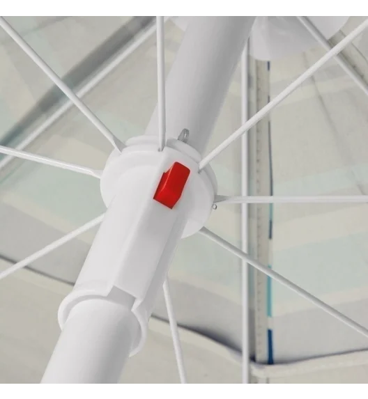 TADAR | Parasol plażowy ogrodowy regulowany 200 cm / niebieskie paski