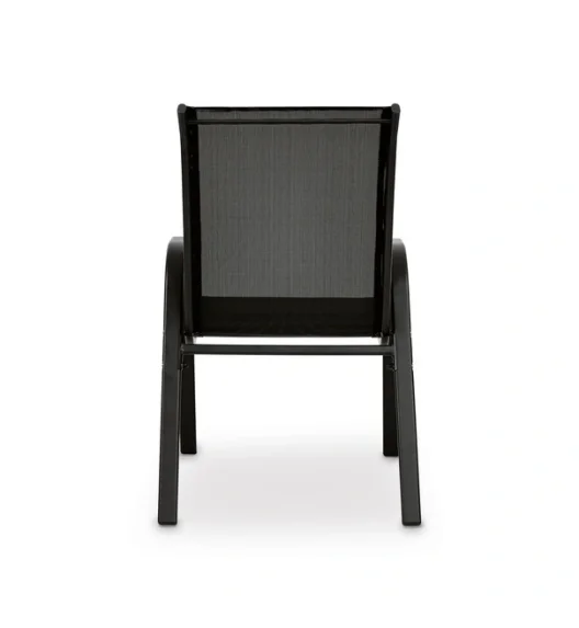 TADAR | Komplet krzesło ogrodowe składane taras balkon 2 szt / czarne