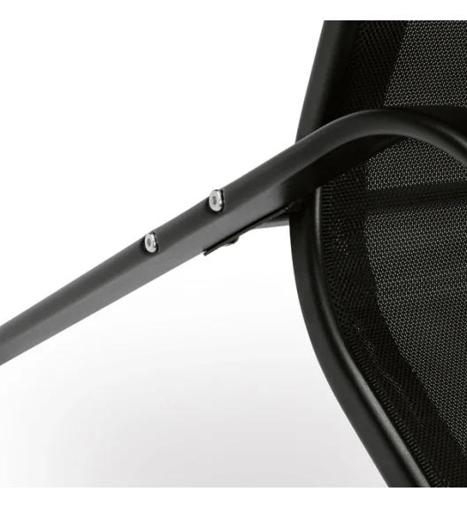 TADAR | Komplet krzesło ogrodowe składane taras balkon 2 szt / czarne