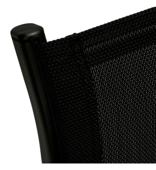 TADAR | Komplet krzesło ogrodowe składane taras balkon 2 szt / czarne