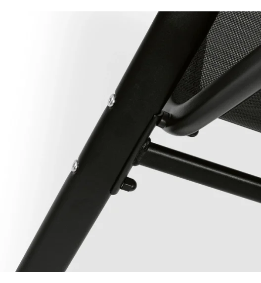 TADAR | Komplet krzesło ogrodowe składane taras balkon 2 szt / czarne