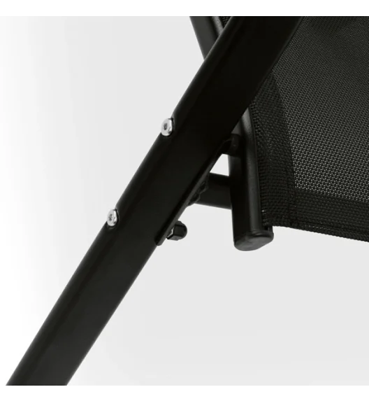 TADAR | Komplet krzesło ogrodowe składane taras balkon 2 szt / czarne