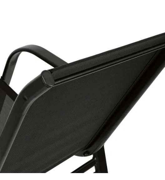 TADAR | Komplet krzesło ogrodowe składane taras balkon 2 szt / czarne