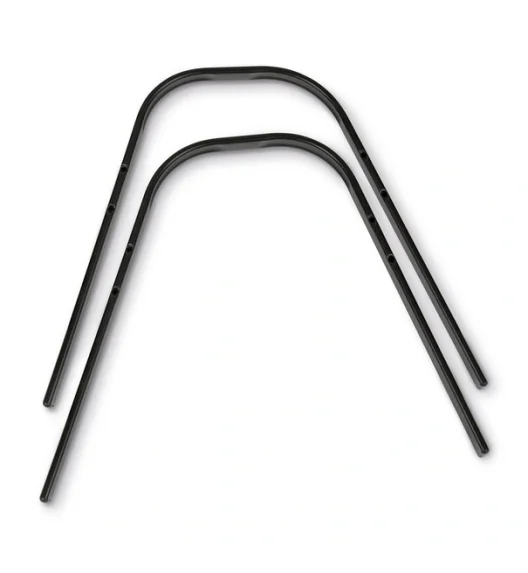 TADAR | Komplet krzesło ogrodowe składane taras balkon 2 szt / czarne