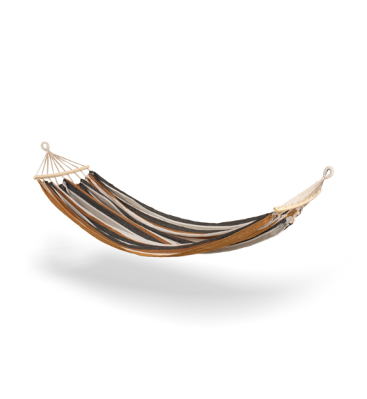 TADAR | PASKI Hamak ogrodowy dwuosobowy duży 200x150 cm + pokrowiec / brązowy