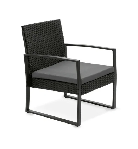 TADAR | MADERA Meble ogrodowe komplet zestaw stolik + 2 krzesła poduszki / 5 el