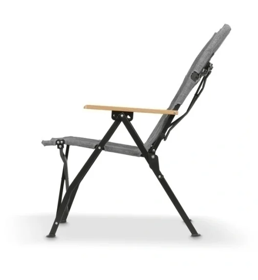 TADAR | OUTDOOR Krzesło turystyczne ogrodowe regulowane składane z torbą / szare