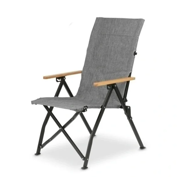 TADAR | OUTDOOR Krzesło turystyczne ogrodowe regulowane składane z torbą / szare