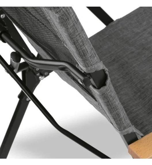 TADAR | OUTDOOR Krzesło turystyczne ogrodowe regulowane składane z torbą / szare