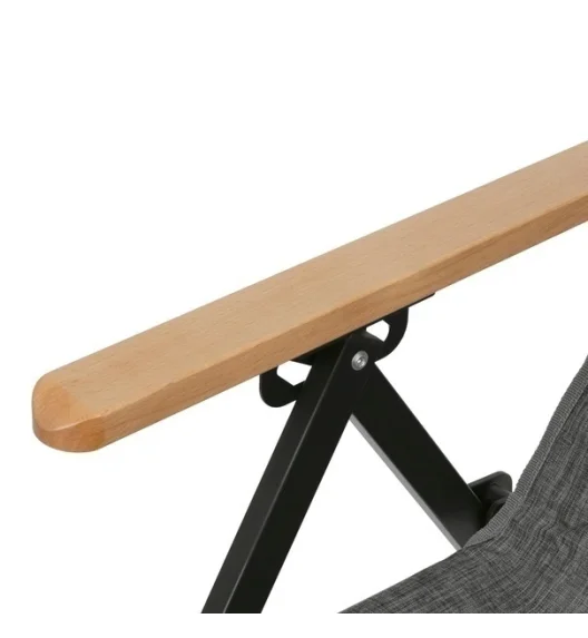 TADAR | OUTDOOR Krzesło turystyczne ogrodowe regulowane składane z torbą / szare