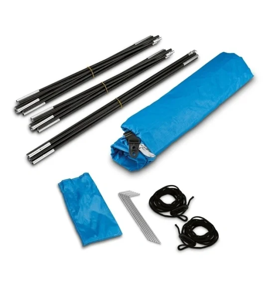 TADAR | Namiot plażowy parawan biwak ogród 220x115x115 cm z okienkami + torba / niebieski