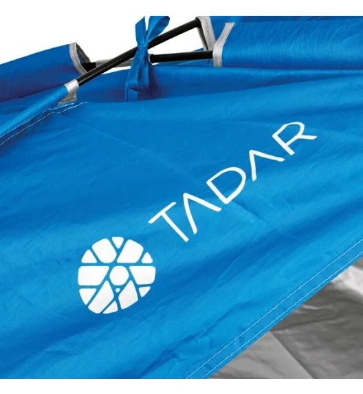 TADAR | Namiot plażowy parawan biwak ogród 220x115x115 cm z okienkami + torba / niebieski