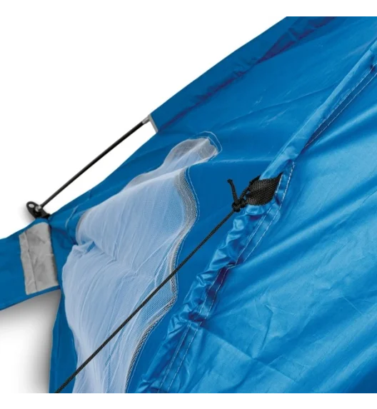 TADAR | Namiot plażowy parawan biwak ogród 220x115x115 cm z okienkami + torba / niebieski