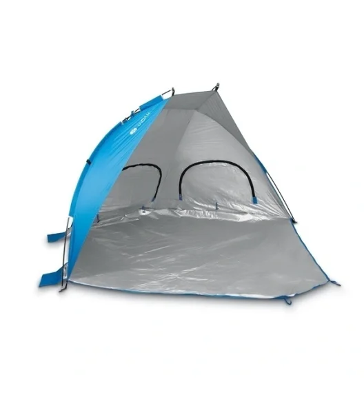 TADAR | Namiot plażowy parawan biwak ogród 220x115x115 cm z okienkami + torba / niebieski