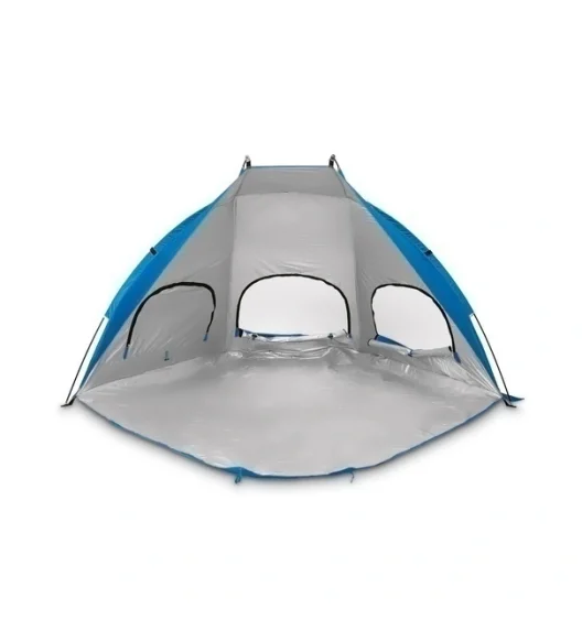 TADAR | Namiot plażowy parawan biwak ogród 220x115x115 cm z okienkami + torba / niebieski