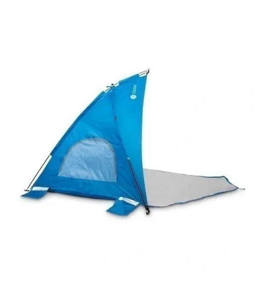 TADAR | Namiot plażowy parawan biwak ogród 220x115x115 cm z okienkami + torba / niebieski