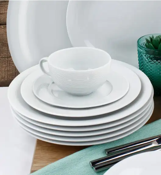 LUBIANA ETO Filiżanka 250 ml + spodek 14,5 cm | biała x 6 szt.