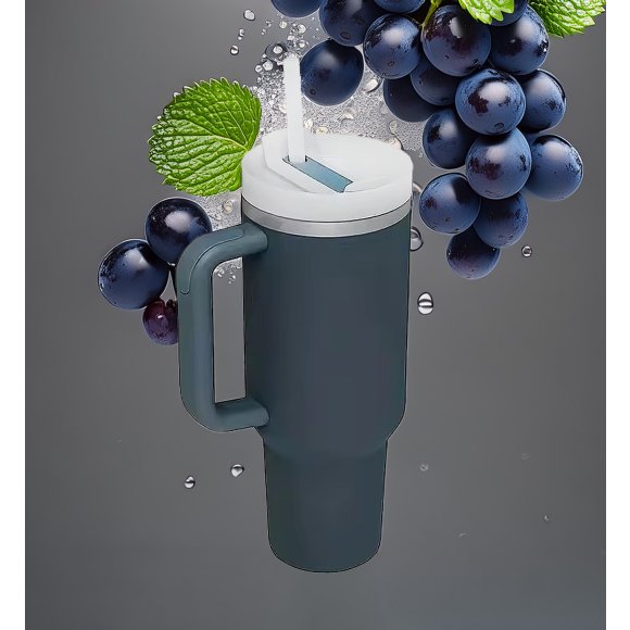 IMCHEX | CHARCOAL | Kubek termiczny 1200 ml ze słomką