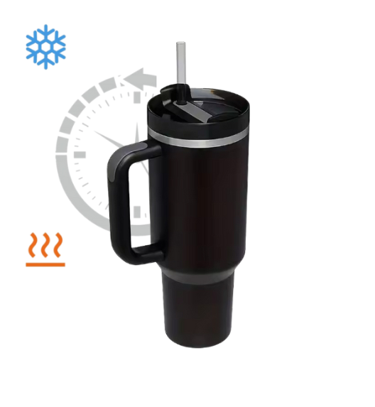 IMCHEX | BLACK | Kubek termiczny 1200 ml ze słomką