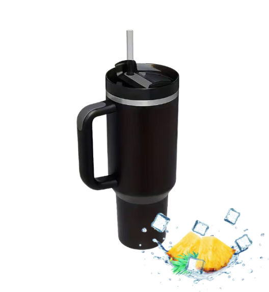 IMCHEX | BLACK | Kubek termiczny 1200 ml ze słomką