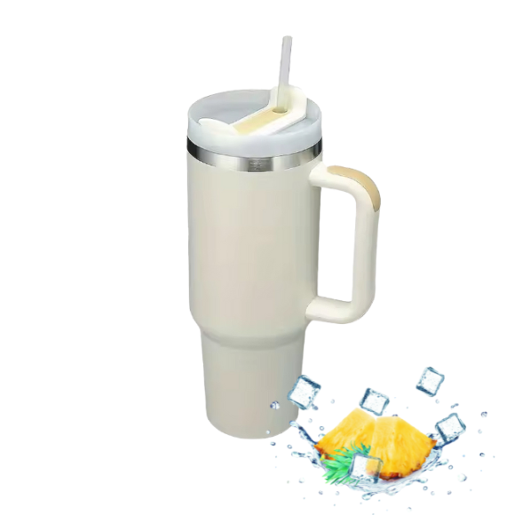 IMCHEX | CREAM | Kubek termiczny 1200 ml ze słomką