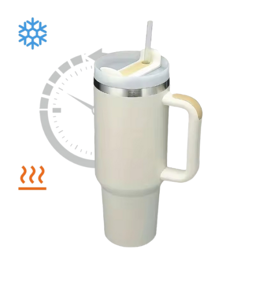 IMCHEX | CREAM | Kubek termiczny 1200 ml ze słomką