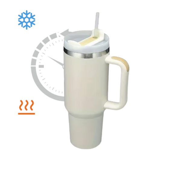 IMCHEX | CREAM | Kubek termiczny 1200 ml ze słomką