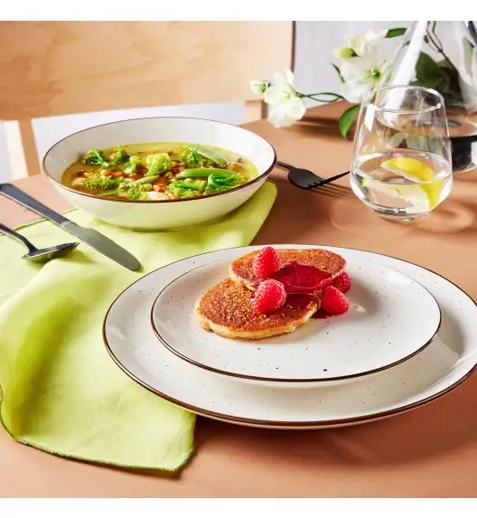 MG HOME | ZESTAW OBIADOWY Z PORCELANY GEMMA WHITE 36 EL / 12 OS