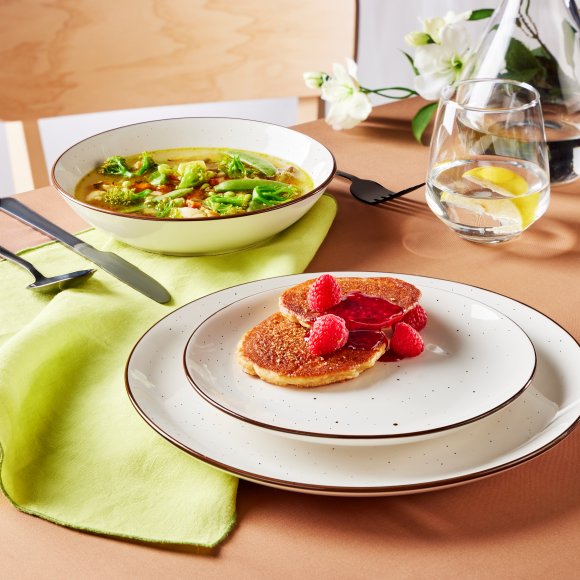 MG HOME | ZESTAW OBIADOWY Z PORCELANY GEMMA WHITE 54 EL / 18 OS