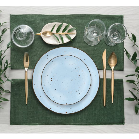 MG HOME | ZESTAW OBIADOWY Z PORCELANY GEMMA BLUE 54 EL / 18 OS