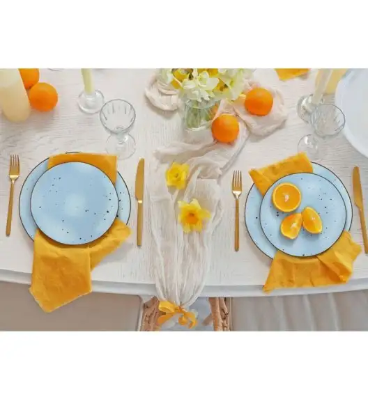 MG HOME | ZESTAW OBIADOWY Z PORCELANY GEMMA BLUE 54 EL / 18 OS