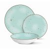 MG HOME | ZESTAW OBIADOWY Z PORCELANY GEMMA GREEN 54 EL / 18 OS
