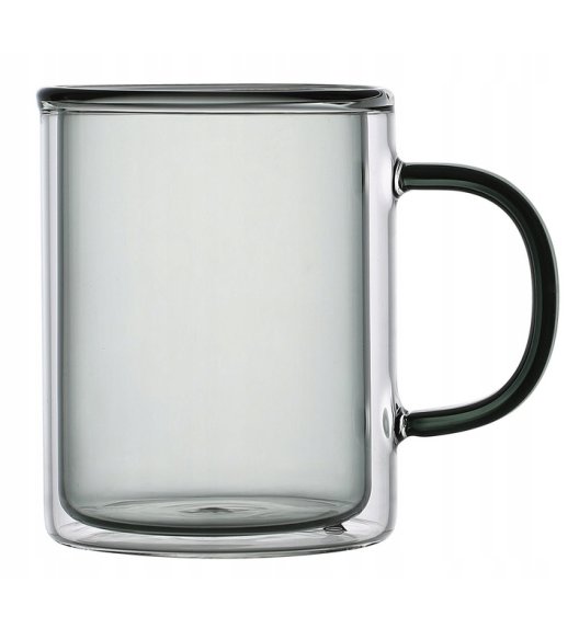 MG HOME | DECO | ZESTAW SZKLANEK DOUBLE WALL ZE SZKŁA BOROKRZEMOWEGO Z KOLOR. UCHEM 2x300ML - CZARNE