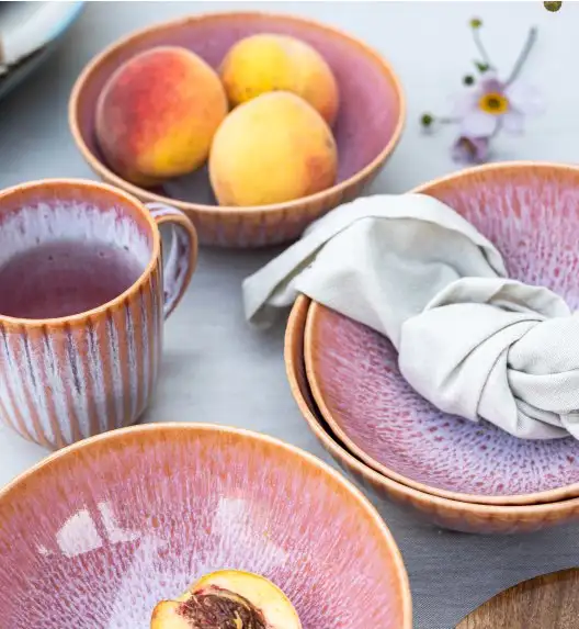 LUBIANA STONEWARE BLUSH | Salaterka 17 cm luz | kolor łososiowy