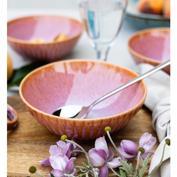 LUBIANA STONEWARE BLUSH | Salaterka 17 cm luz | kolor łososiowy
