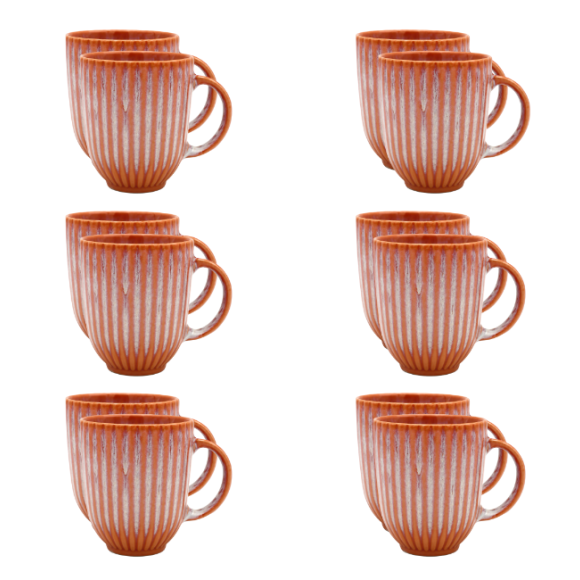 LUBIANA STONEWARE BLUSH | Kubek 350 ml x 18 szt. | luz | kolor łososiowy