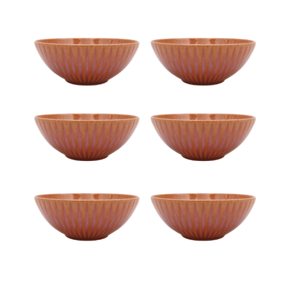 LUBIANA STONEWARE BLUSH | Salaterka 17 cm luz x 6 szt. | kolor łososiowy