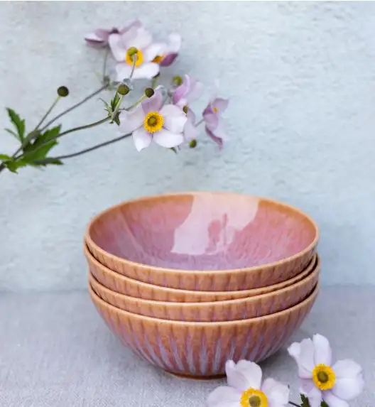 LUBIANA STONEWARE BLUSH | Salaterka 17 cm luz x 6 szt. | kolor łososiowy