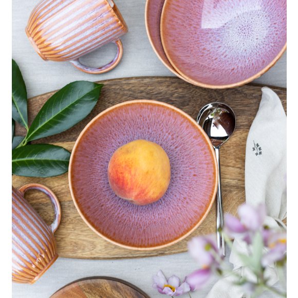 LUBIANA STONEWARE BLUSH | Salaterka 17 cm luz x 18 szt. | kolor łososiowy