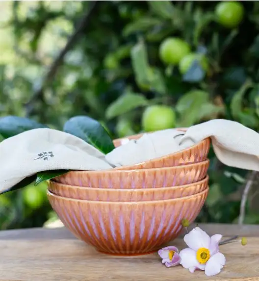 LUBIANA STONEWARE BLUSH | Salaterka 17 cm luz x 18 szt. | kolor łososiowy