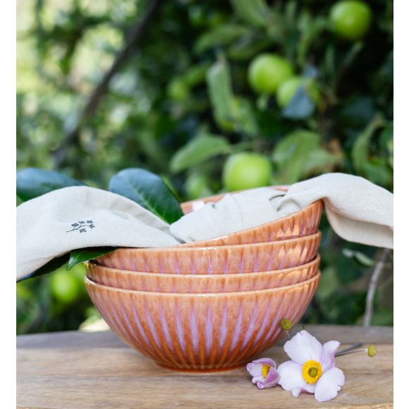 LUBIANA STONEWARE BLUSH | Salaterka 17 cm luz x 18 szt. | kolor łososiowy