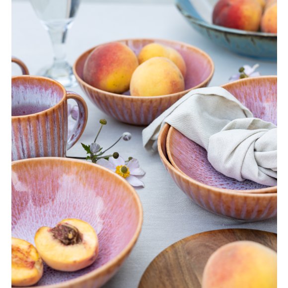 LUBIANA STONEWARE BLUSH | Salaterka 17 cm luz x 18 szt. | kolor łososiowy