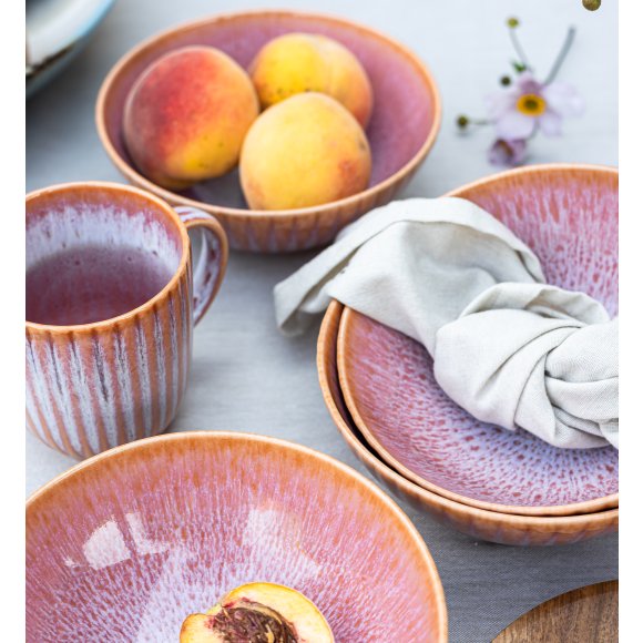 LUBIANA STONEWARE BLUSH | Salaterka 17 cm luz x 18 szt. | kolor łososiowy