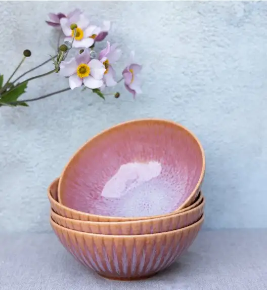 LUBIANA STONEWARE BLUSH | Salaterka 17 cm luz x 18 szt. | kolor łososiowy
